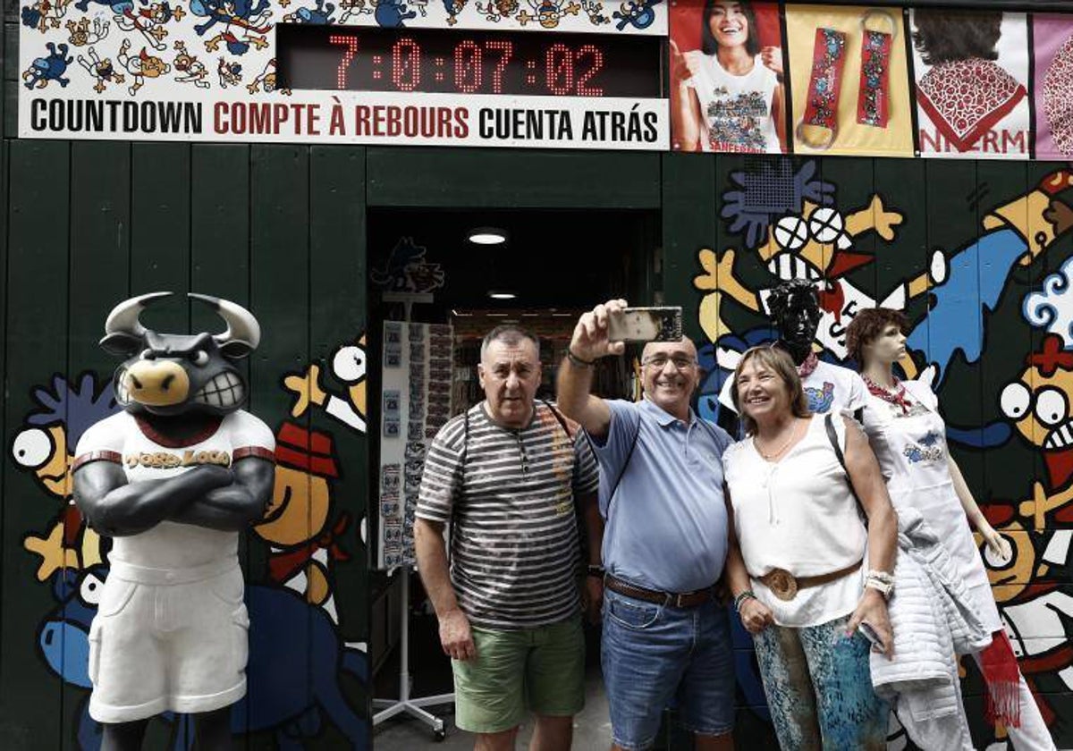 Un grupo de turistas, en Pamplona