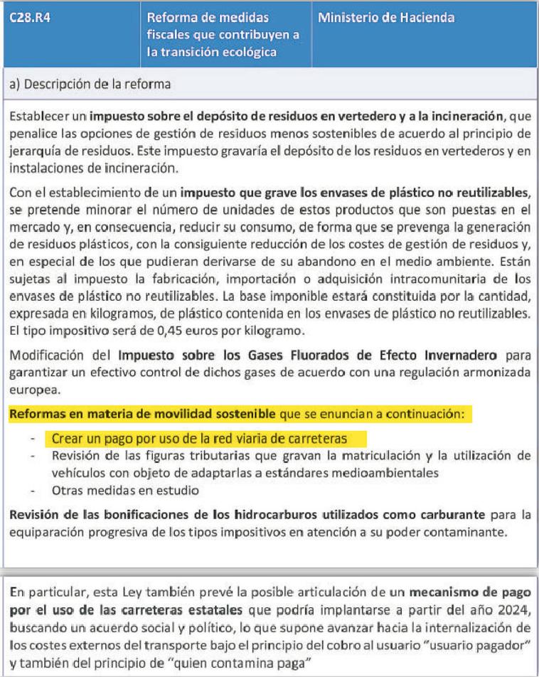 Imagen - Sánchez incluyó los peajes en dos reformas prometidas a Bruselas