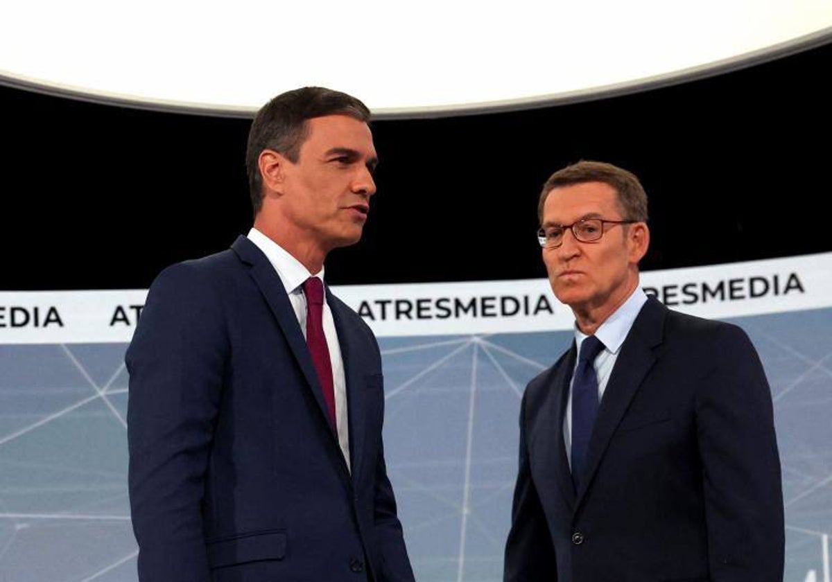 Pedro Sánchez y Alberto Núñez Feijóo