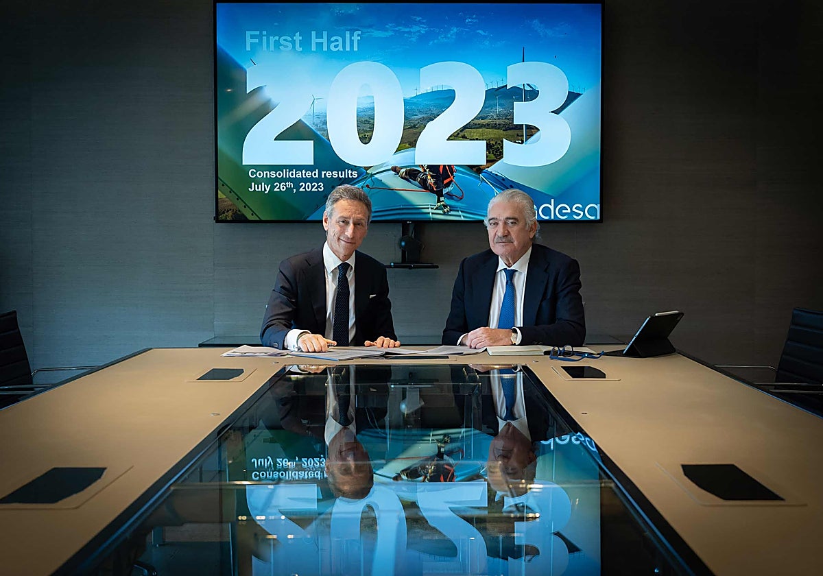 El director financiero, Marco Palermo, y el consejero delegado, José Bogas