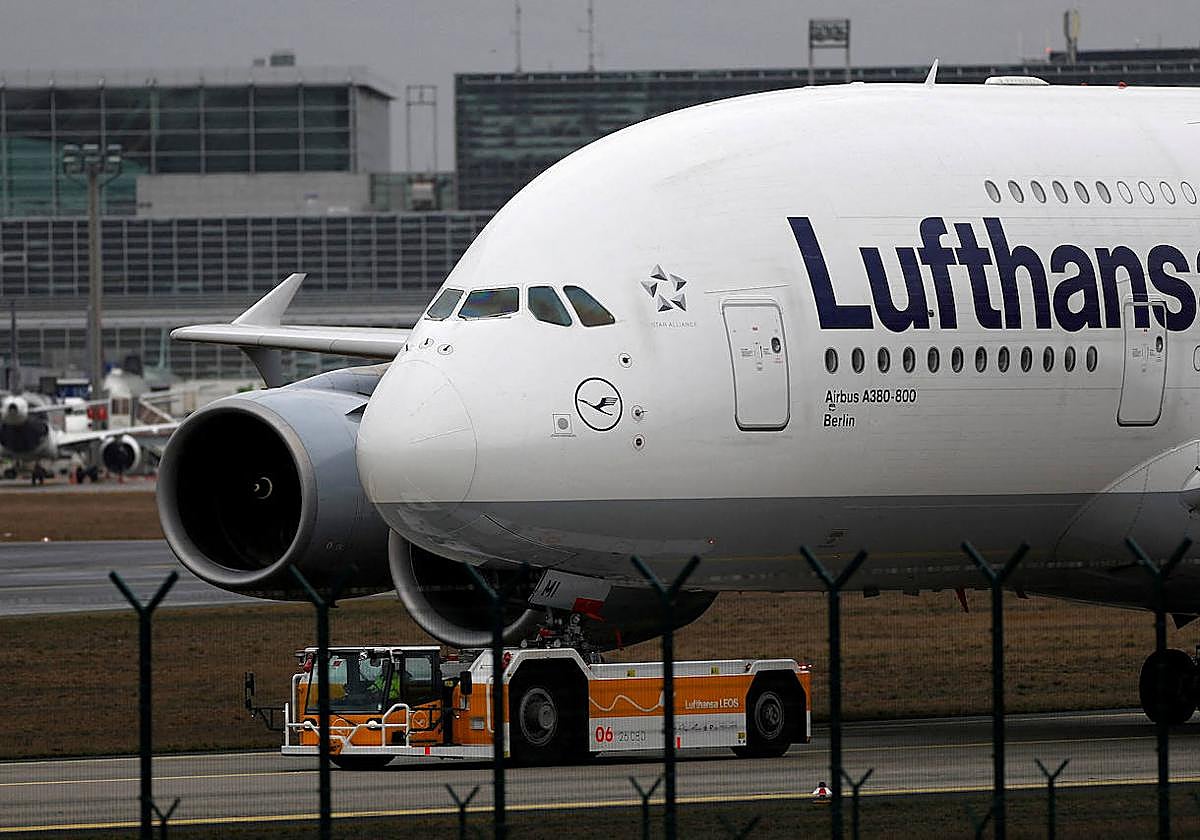 Un avión de Lufthansa en una imagen de archivo.