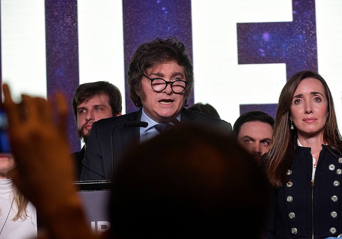 El candidato Javier Milei