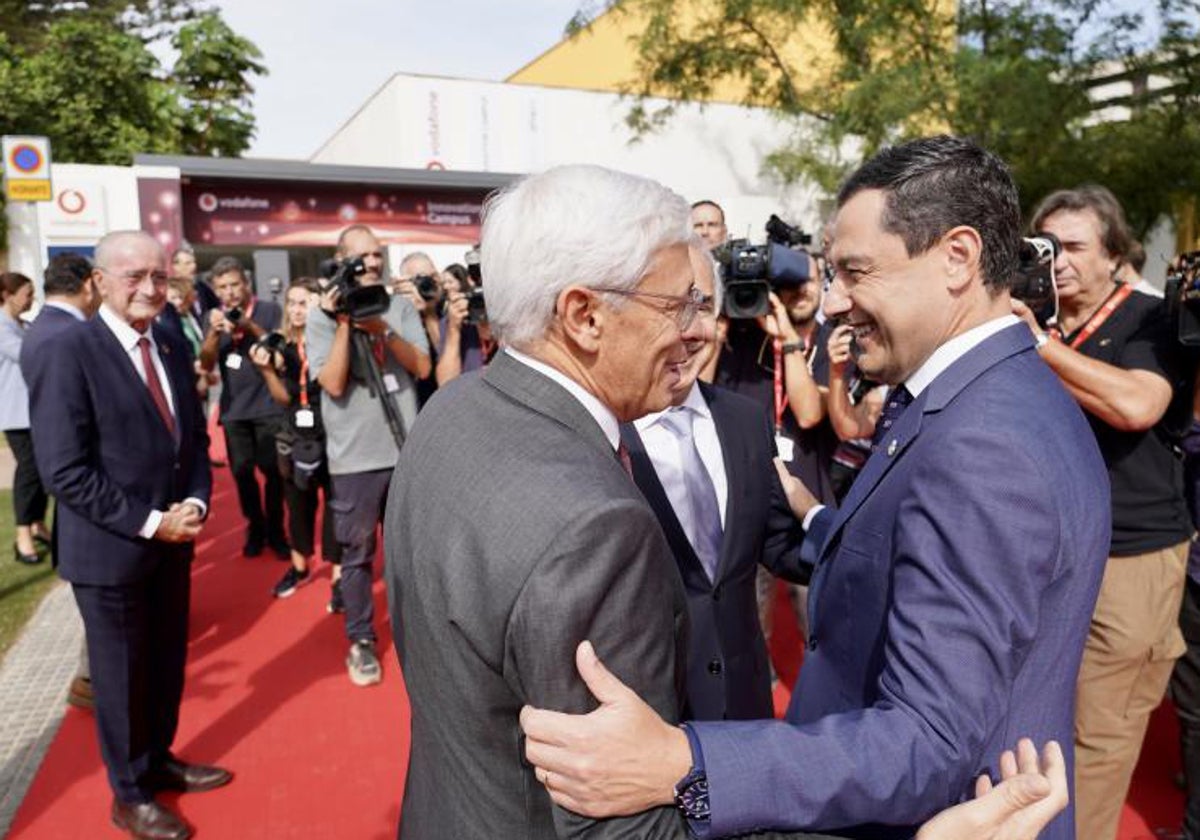 Mário Vaz y Juanma Moreno, la semana pasada en Málaga