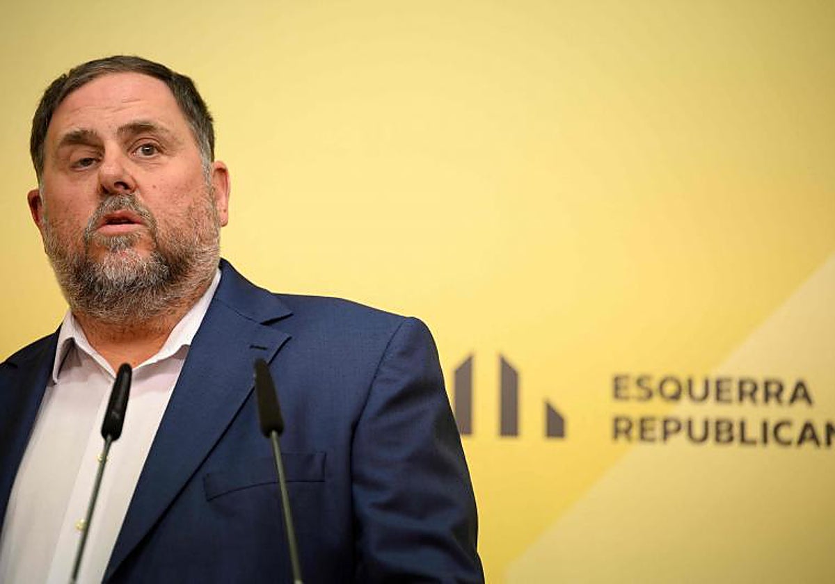 Junqueras, en el momento de presentar el acuerdo