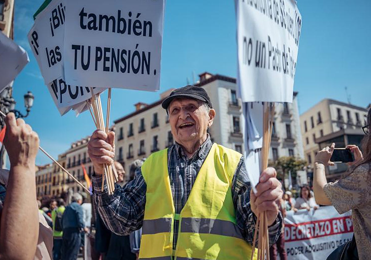 Manifestación en Madrid para pedir pensiones dignas