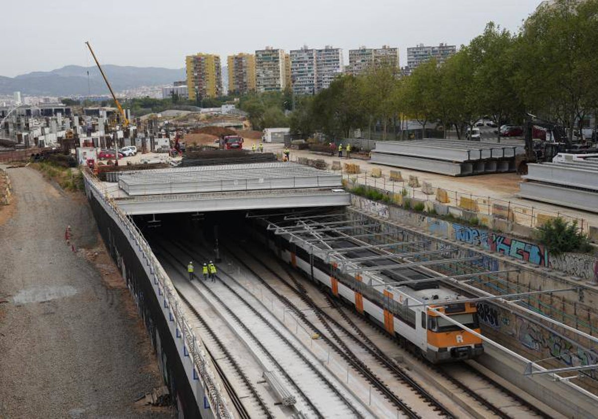 Obras en 2022 en la estación de La Sagrera, Barcelona