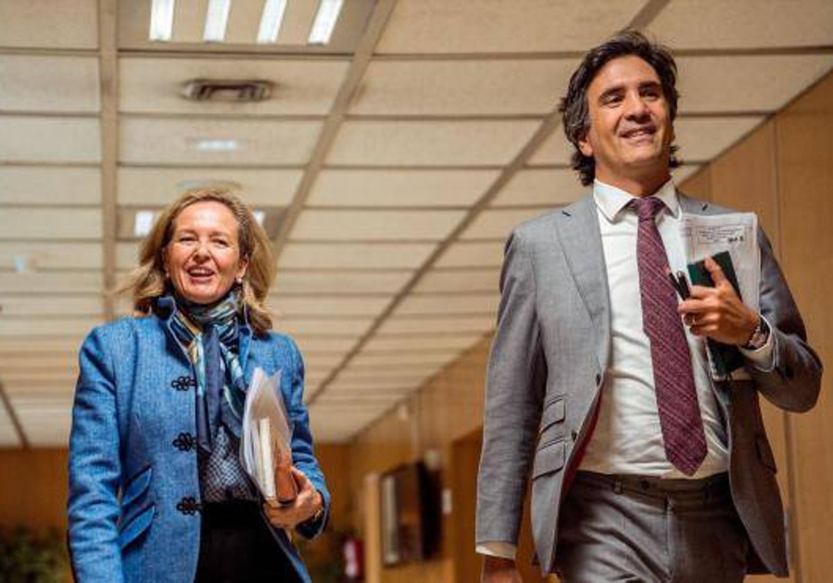 La vicepresidenta primera, Nadia Calviño, y su número dos, Gonzalo García Andrés