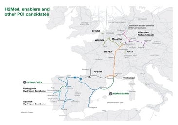 Bruselas incluye el corredor de hidrógeno H2Med en la lista de proyectos de interés para recibir fondos europeos