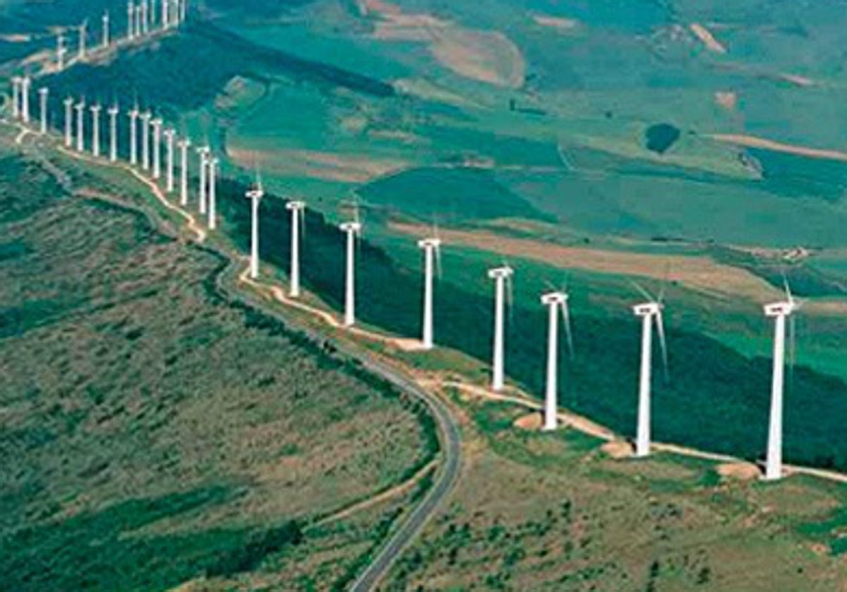 Parque eólico en Navarra