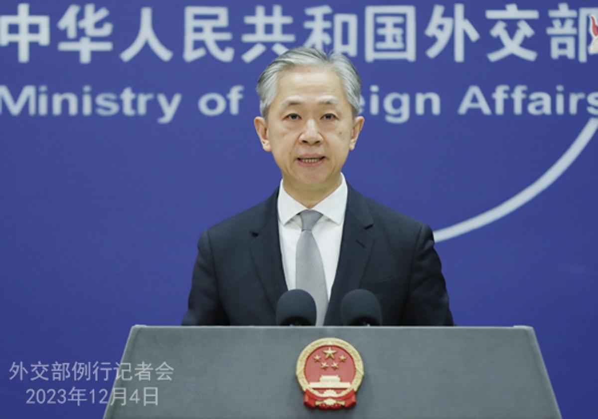 El portavoz del Ministerio de Exteriores de China, Wang Wenbin