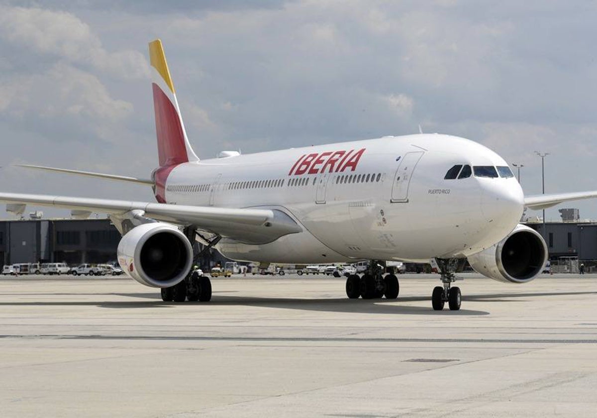 Un avión de Iberia, en una imagen de archivo