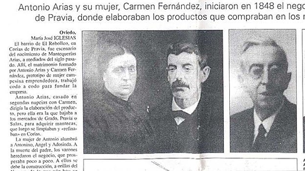Antonio Arias y su mujer, Carmen Fernández. A la derecha, su hijo Ángel Arias.