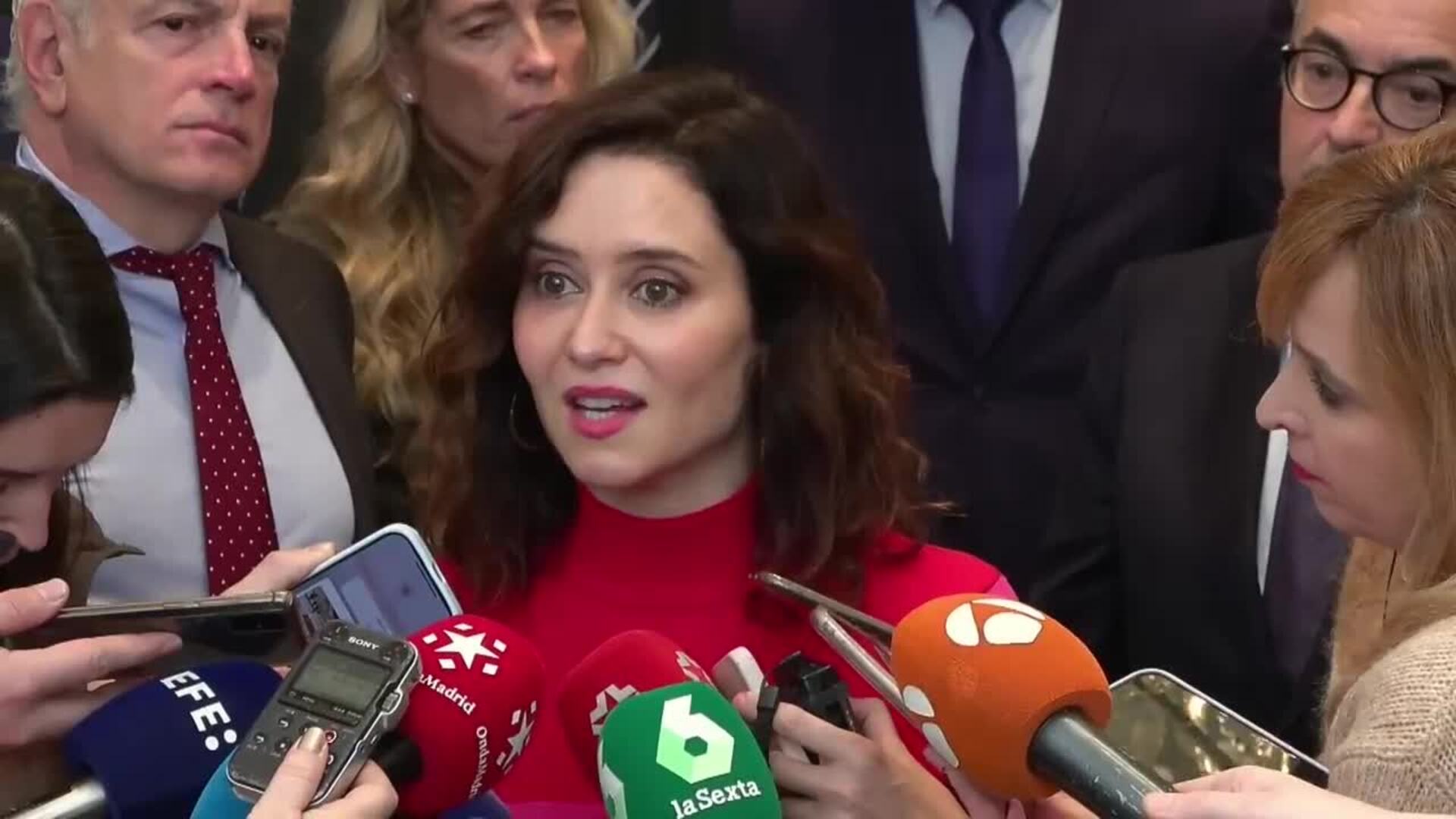 Ayuso carga contra el Gobierno de Sánchez por gestionar desde la ...