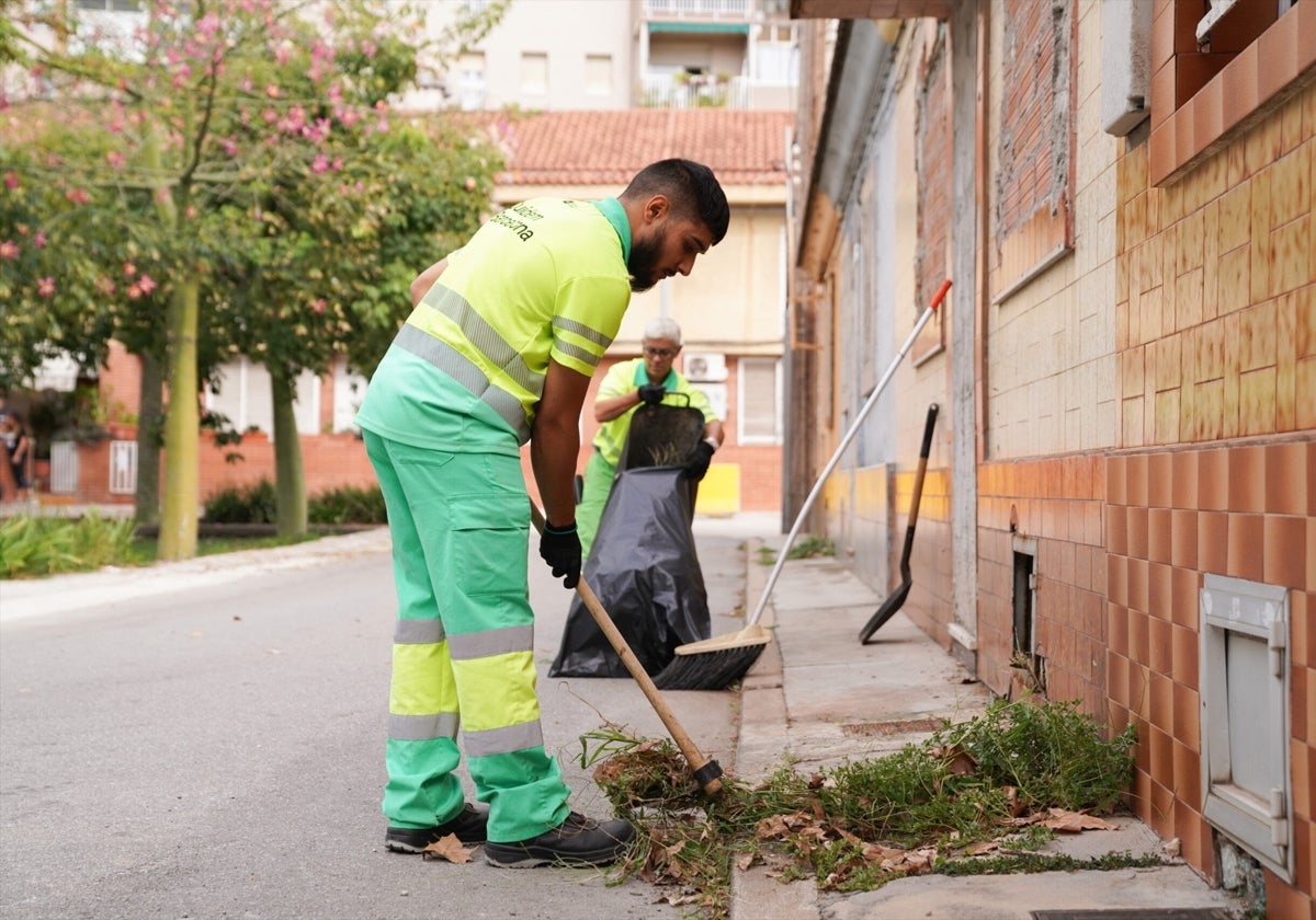 Trabajadores del servicio de limpieza de Barcelona