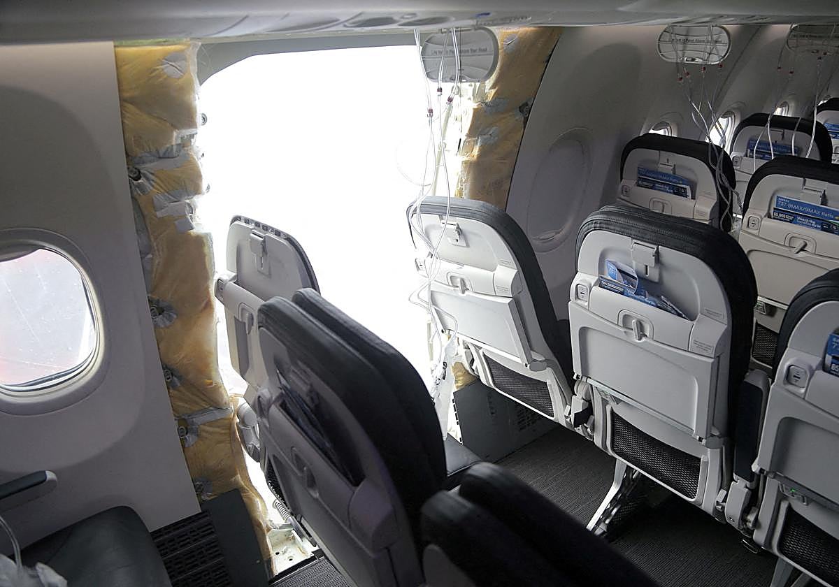 El avión de Alaska Airlines Boeing 737-9 MAX.