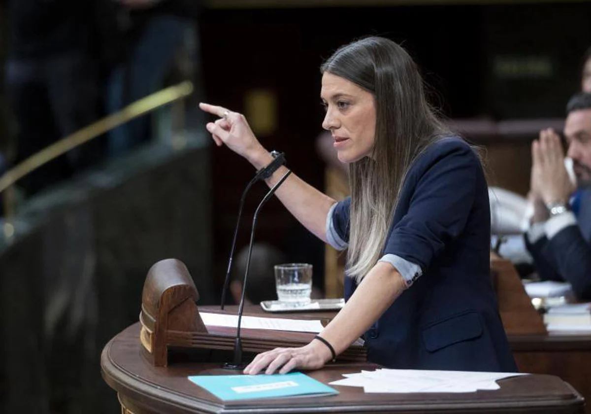La portavoz de Junts en el Congreso, Miriam Nogueras, en el debate sobre la ley de amnistía