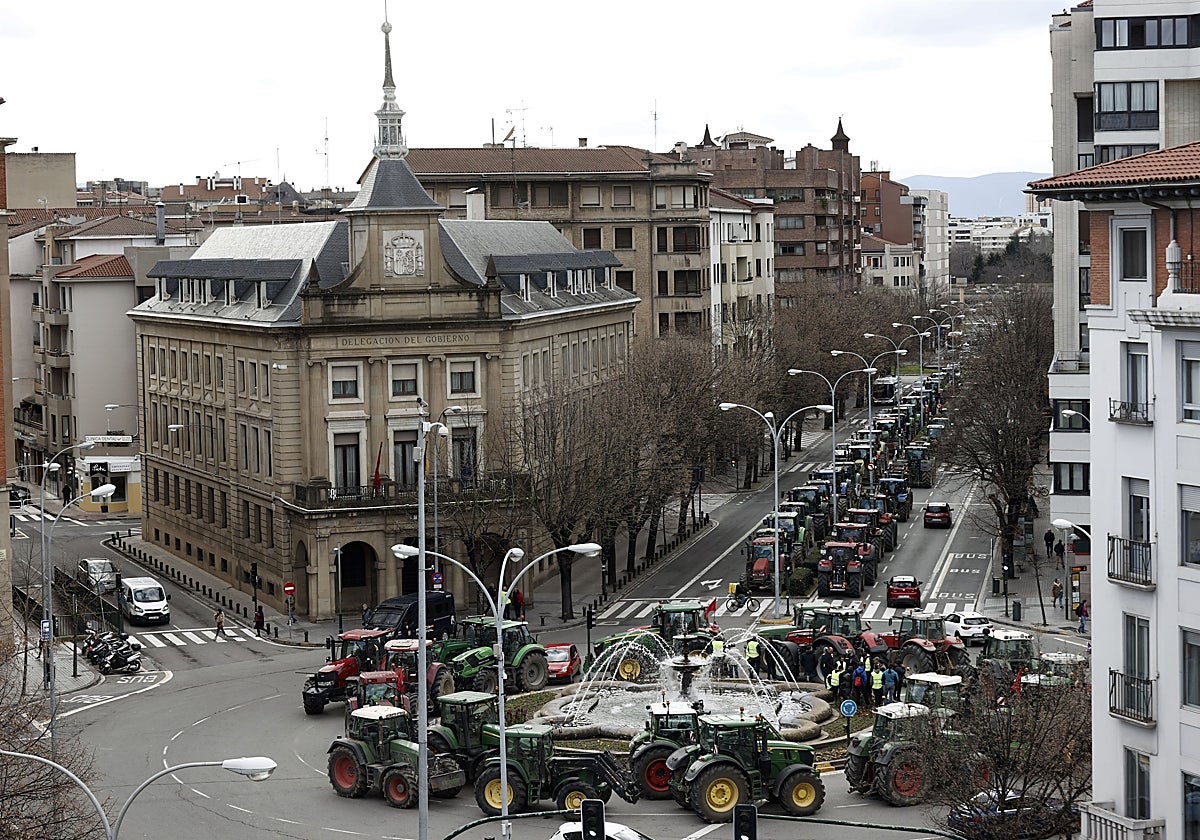 Protestas de tractores en Pamplona