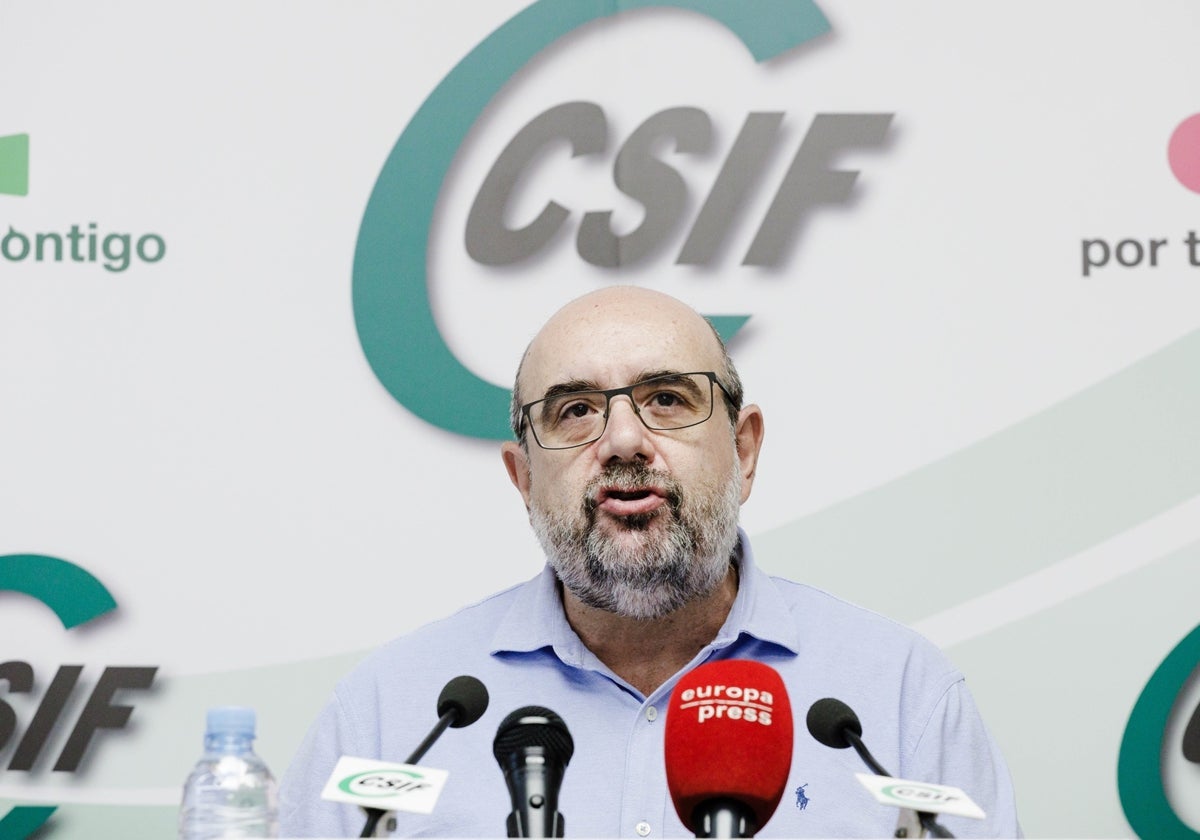 El presidente de la Central Sindical Independiente y de Funcionarios (CSIF), Miguel Borra