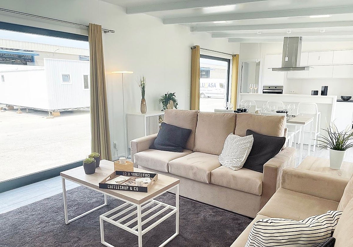 Interior de una construcción de Alucasa, en una imagen de archivo