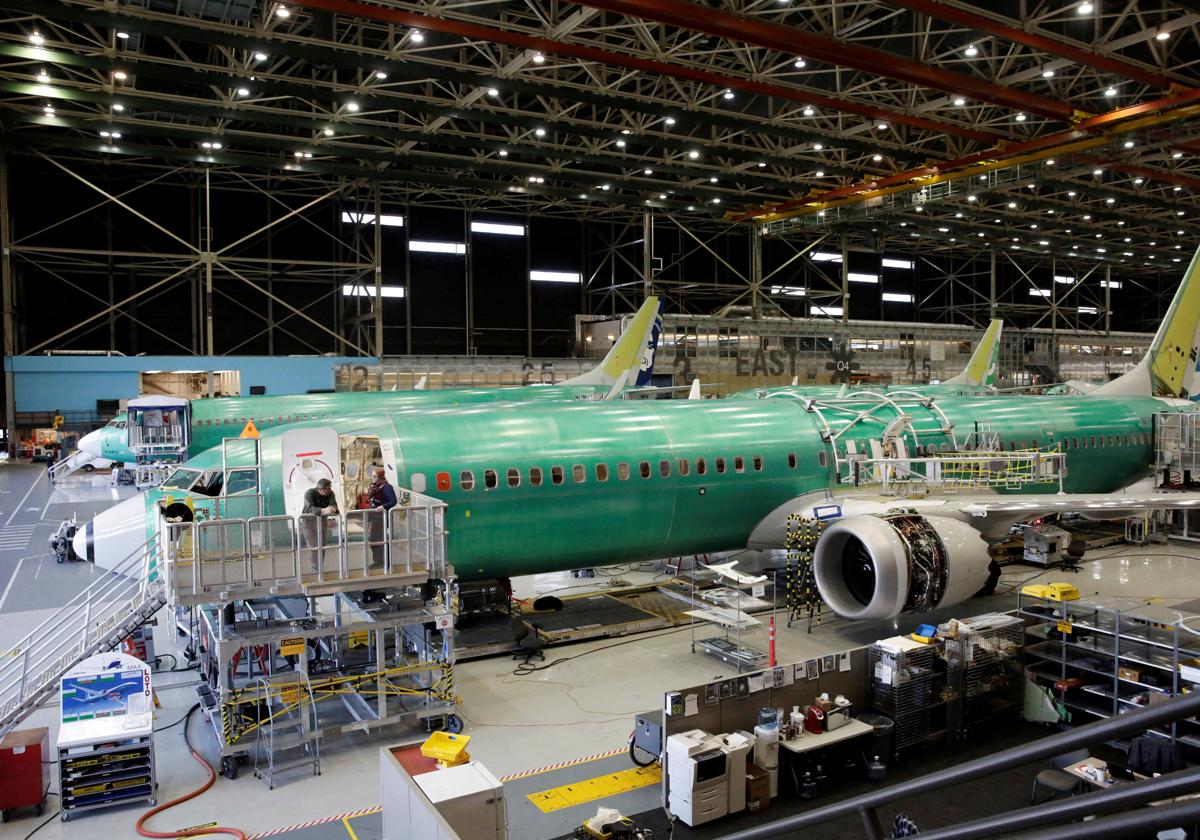 Un Boeing 737 MAX 9 en construcción en 2017