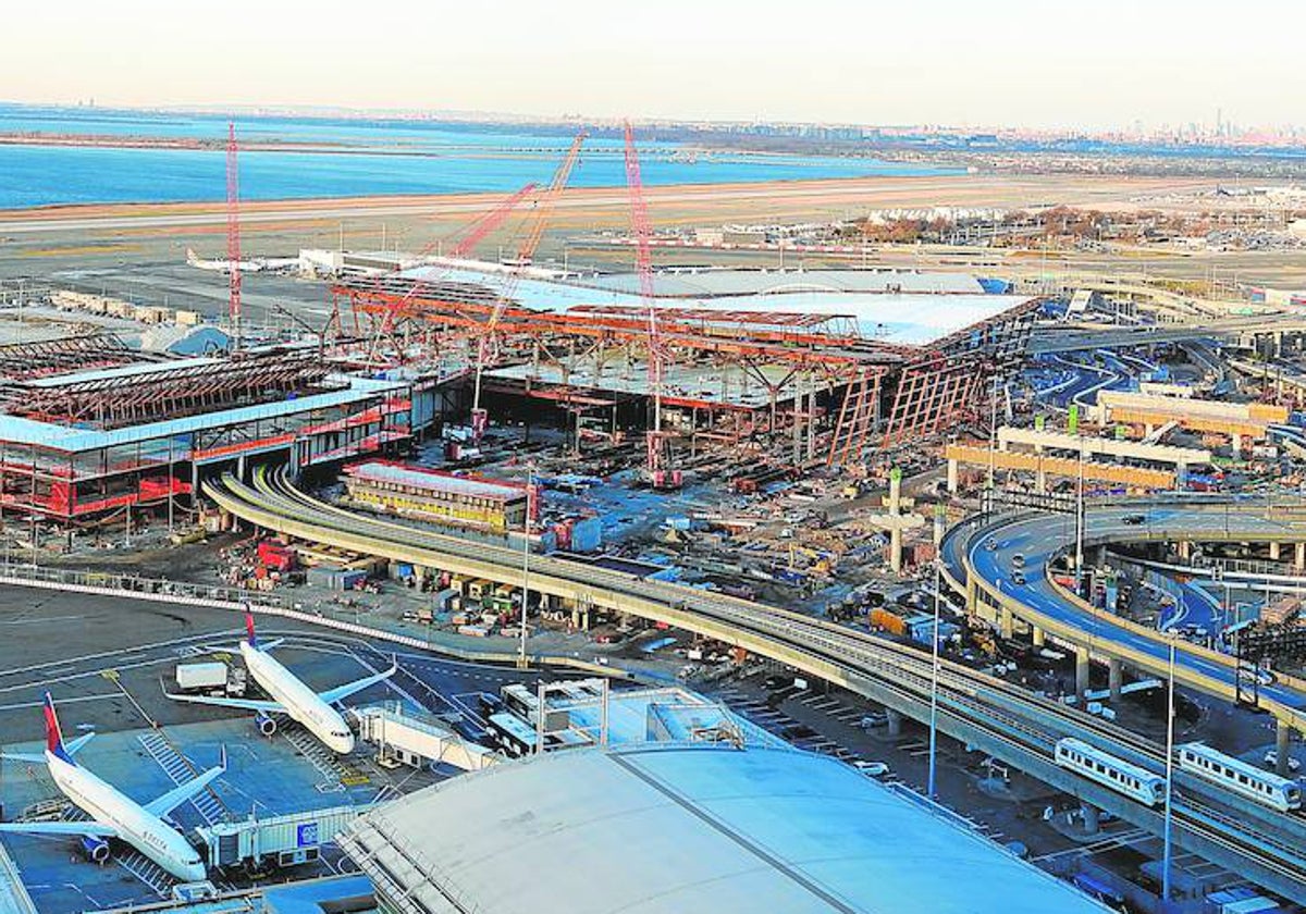 Las obras en la nueva Terminal 1 del Aeropuerto Internacional JFK de Nueva York son uno de los principales desarrollos de la compañía