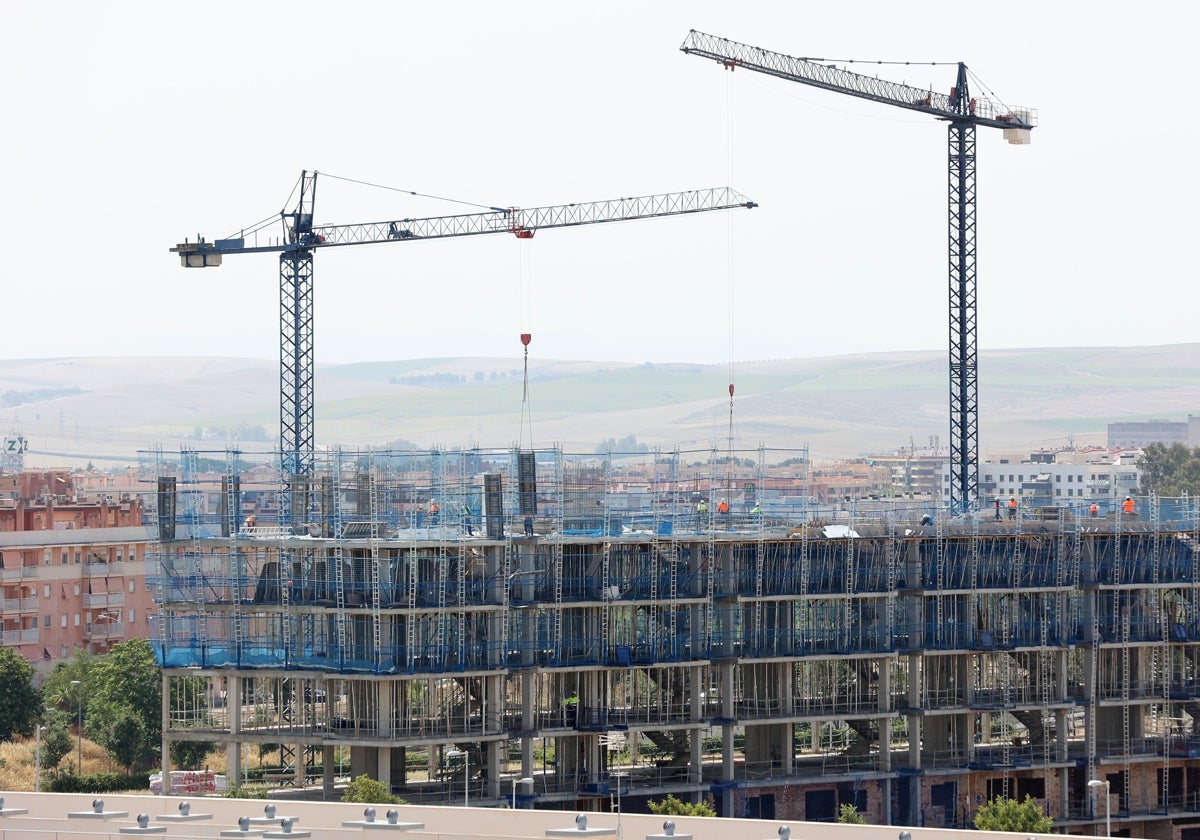 Bloque de viviendas en construcción en Córdoba