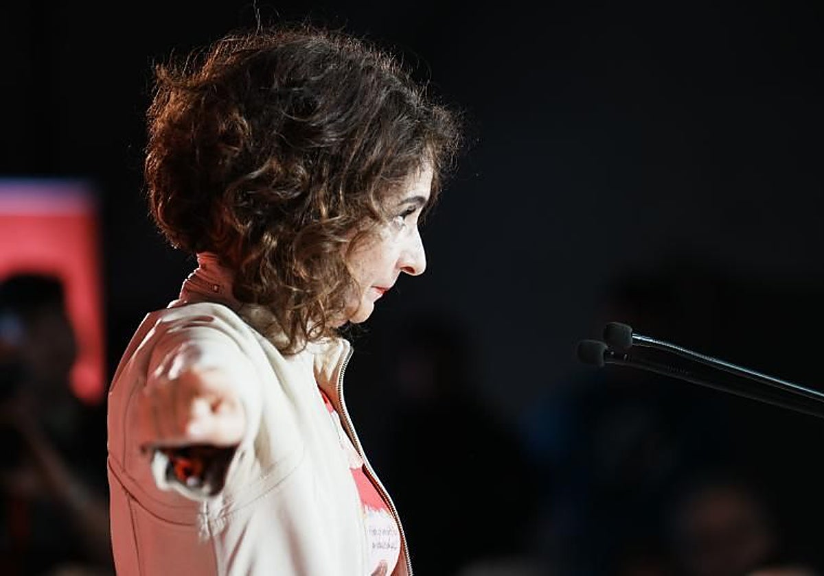 La vicepresidenta primera y ministra de Hacienda, María Jesús Montero, ayer en Bilbao