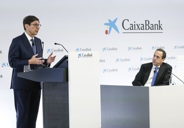 José Ignacio Goirigolzarri, presidente de Caixabank, y el consejero delegado, Gonzalo Gortázar
