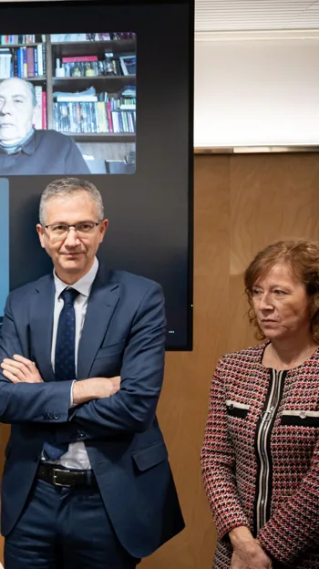 El gobernador del Banco de España, Pablo Hernández de Cos, y la subgobernadora, Margarita Delgado