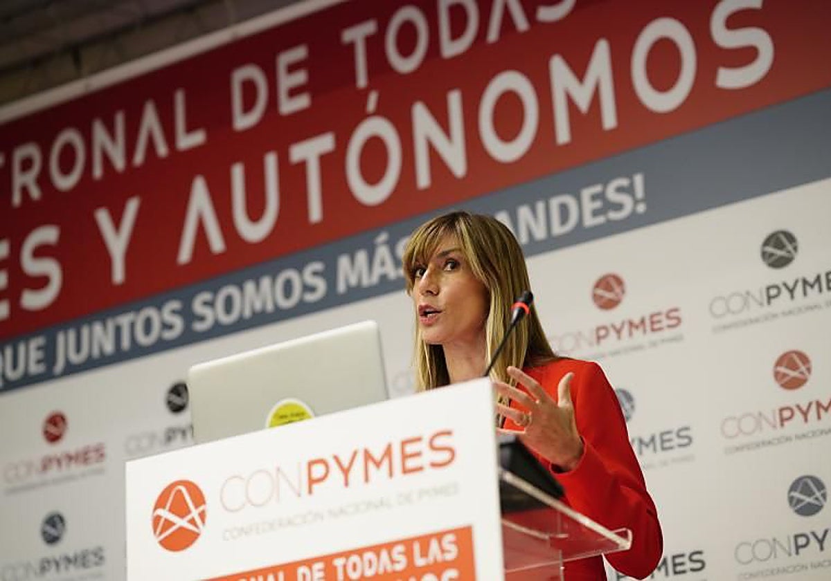 Begoña Gómez, en un acto con la patronal Pimec