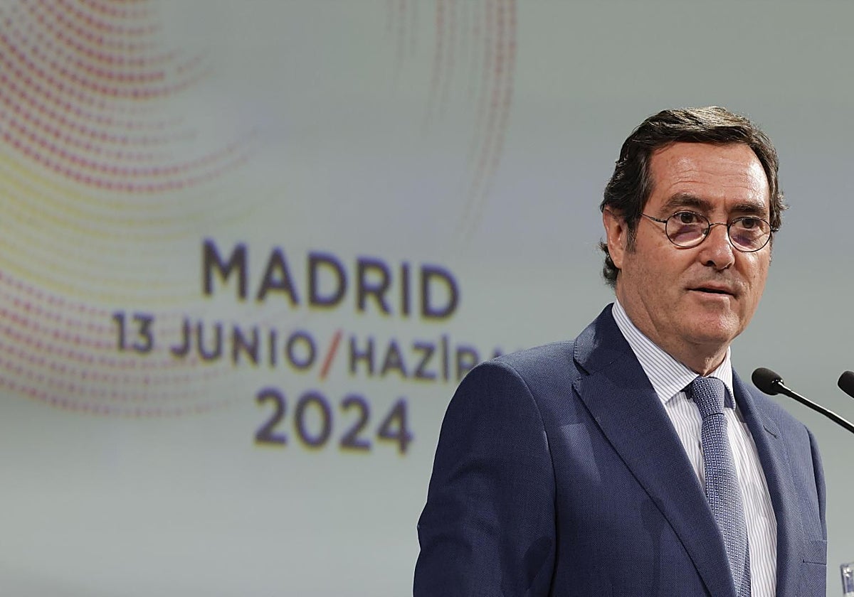 El presidente de la CEOE, Antonio Garamendi