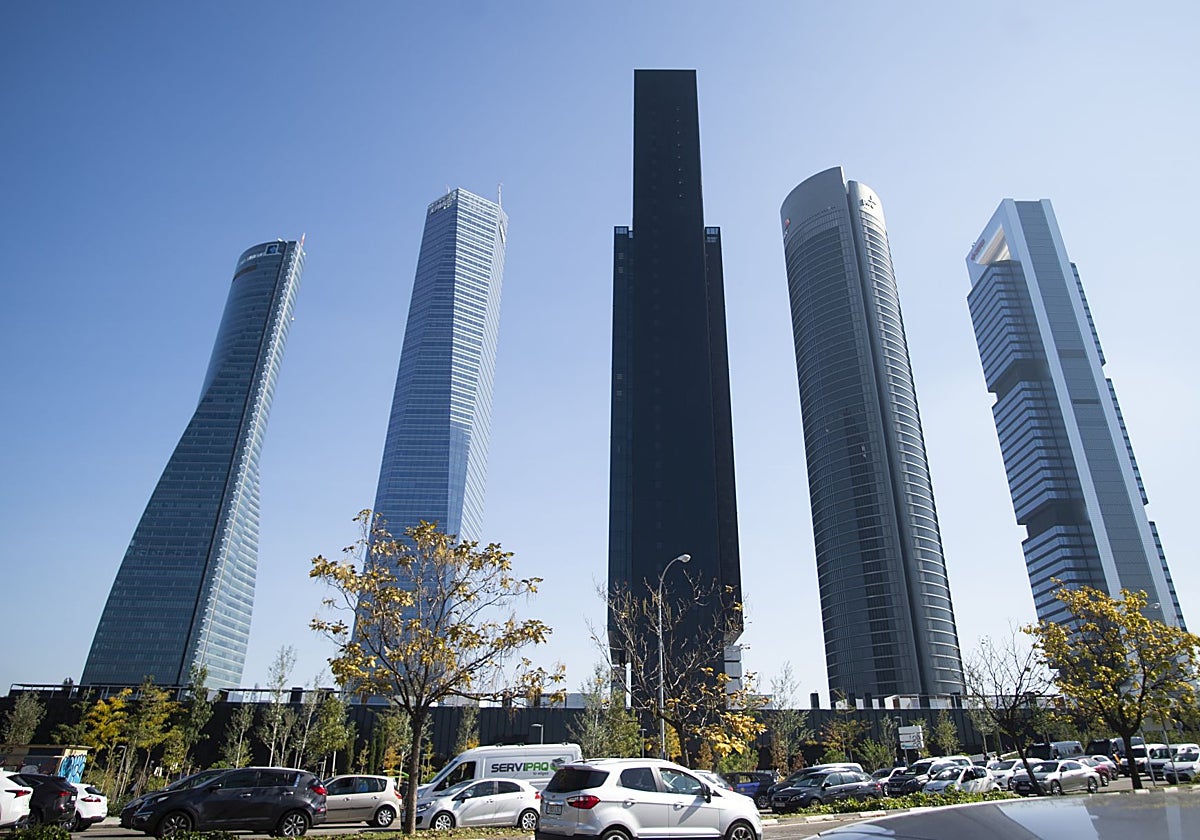Vista de las cinco torres en Madrid