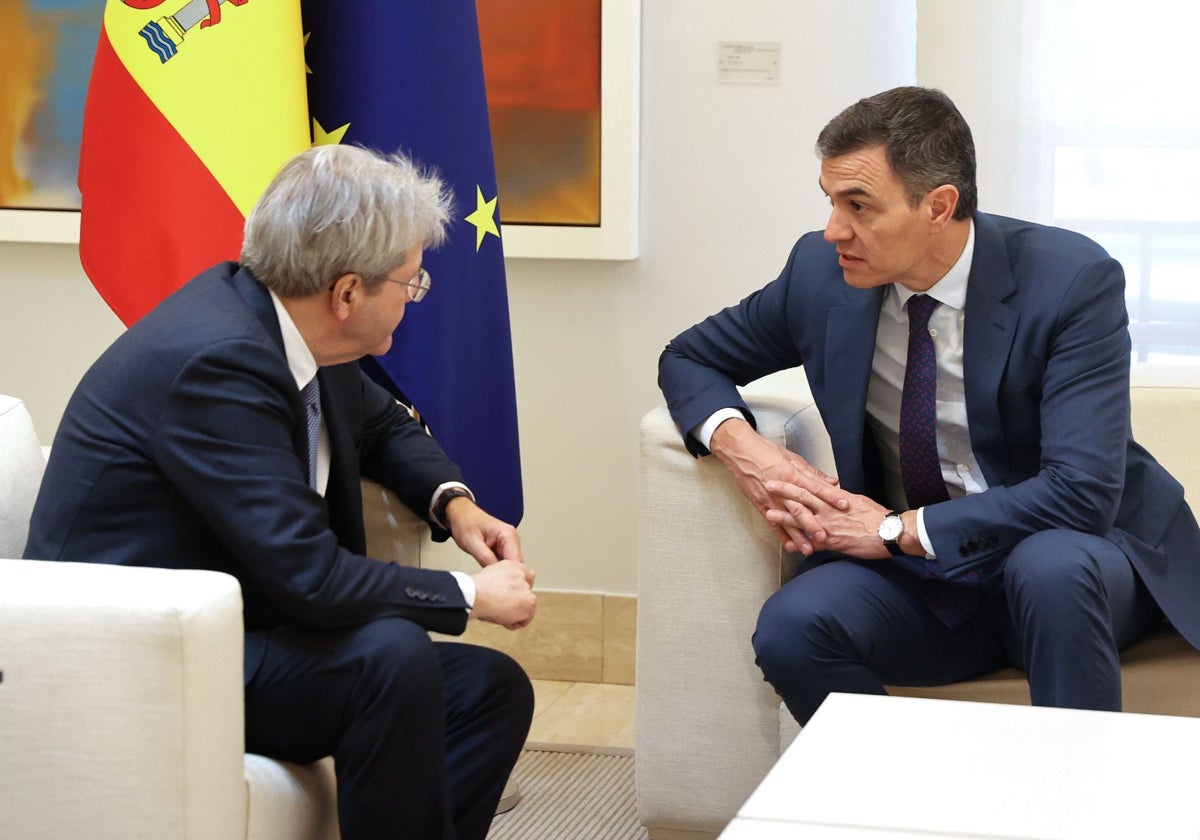 Pedro Sánchez se reunió con Paolo Gentiloni en marzo