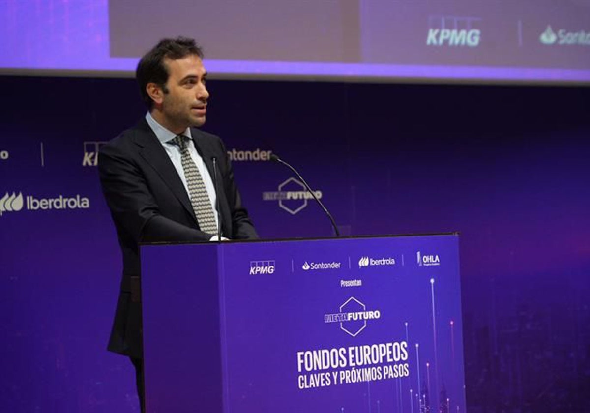 El ministro de Economía, Carlos Cuerpo, en un evento sobre fondos europeos