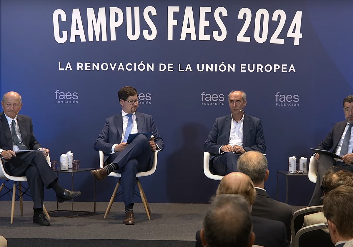 Durante la mesa redonda sobre la economía europea