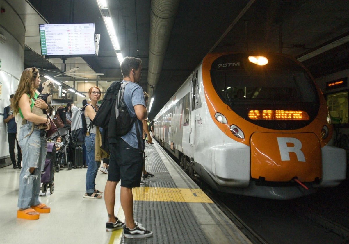 Un tren de Rodalies en Barcelona