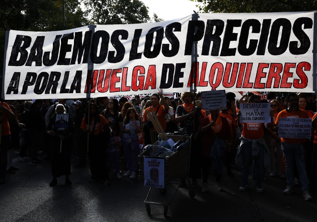 Manifestación en Madrid contra los precios de los alquileres