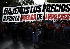 Miles de personas marchan en Madrid para exigir una bajada de los alquileres y amenazan con dejar de pagar las rentas