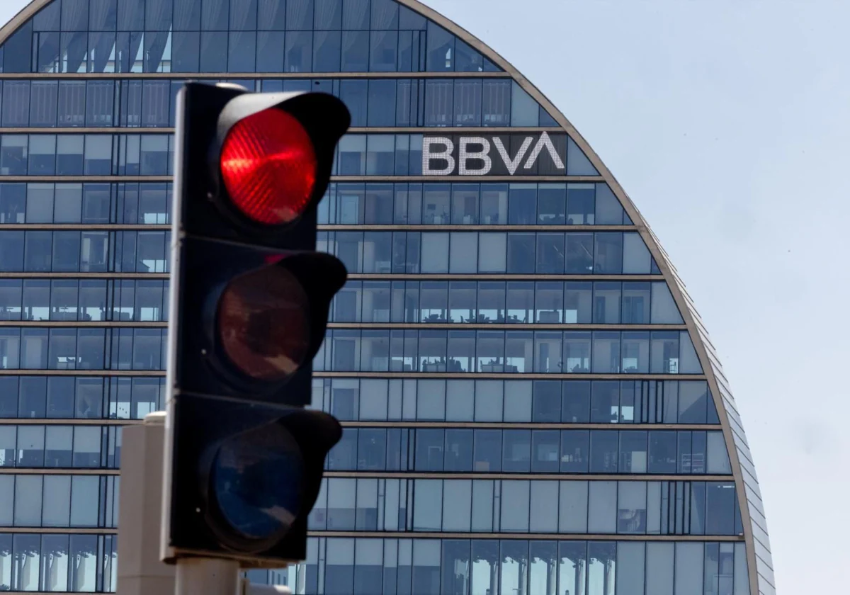 Fachada de la sede del BBVA en Madrid