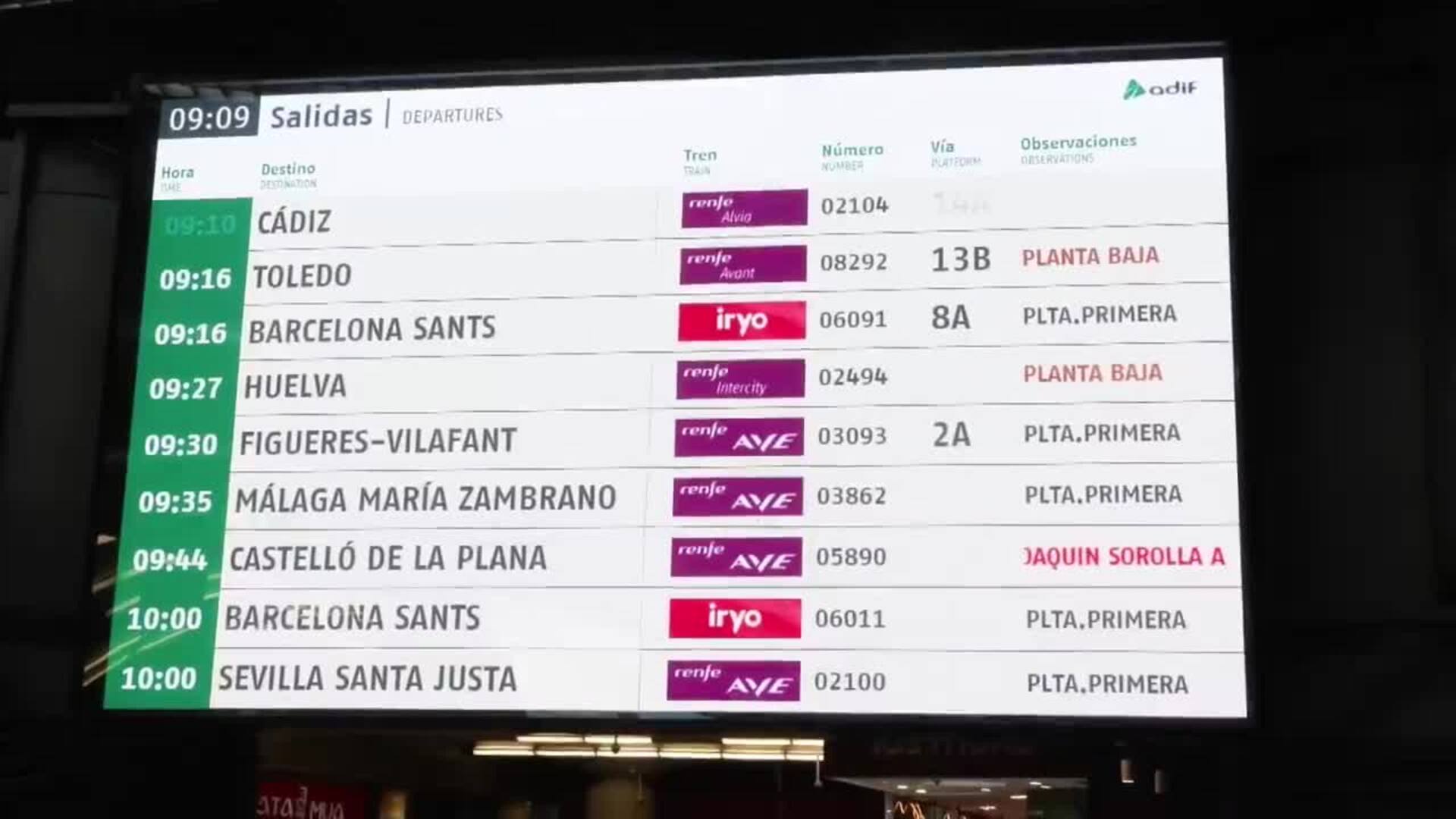 La estación de Atocha recupera la normalidad tras el caos del fin de semana