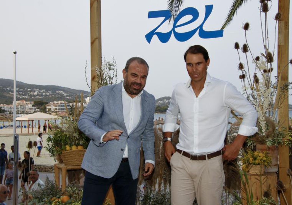 Rafa Nadal y Gabriel Escarrer, fundador de Meliá, juntos en la inauguración