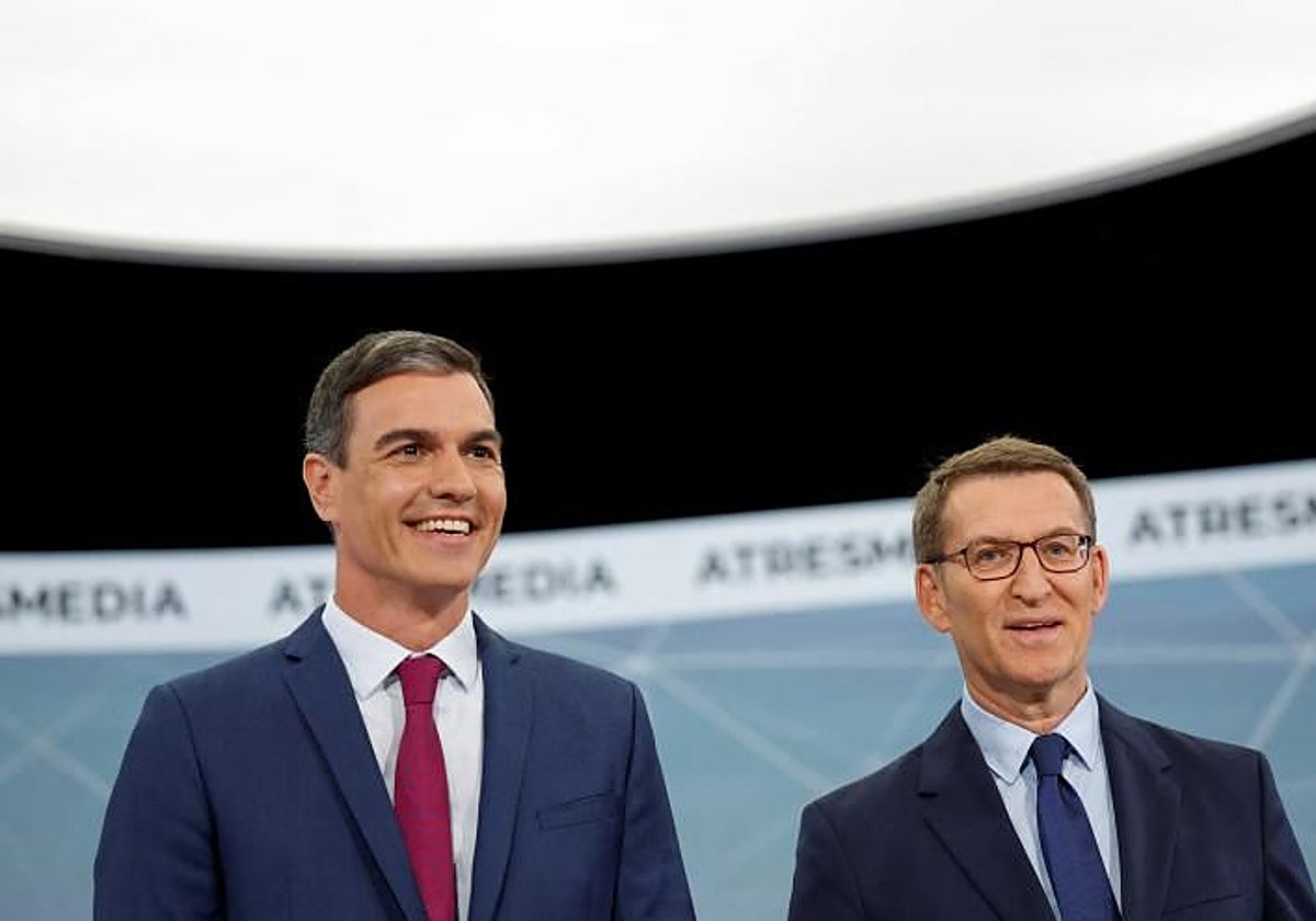 pPedro Sánchez y Alberto Núñez Feijóo