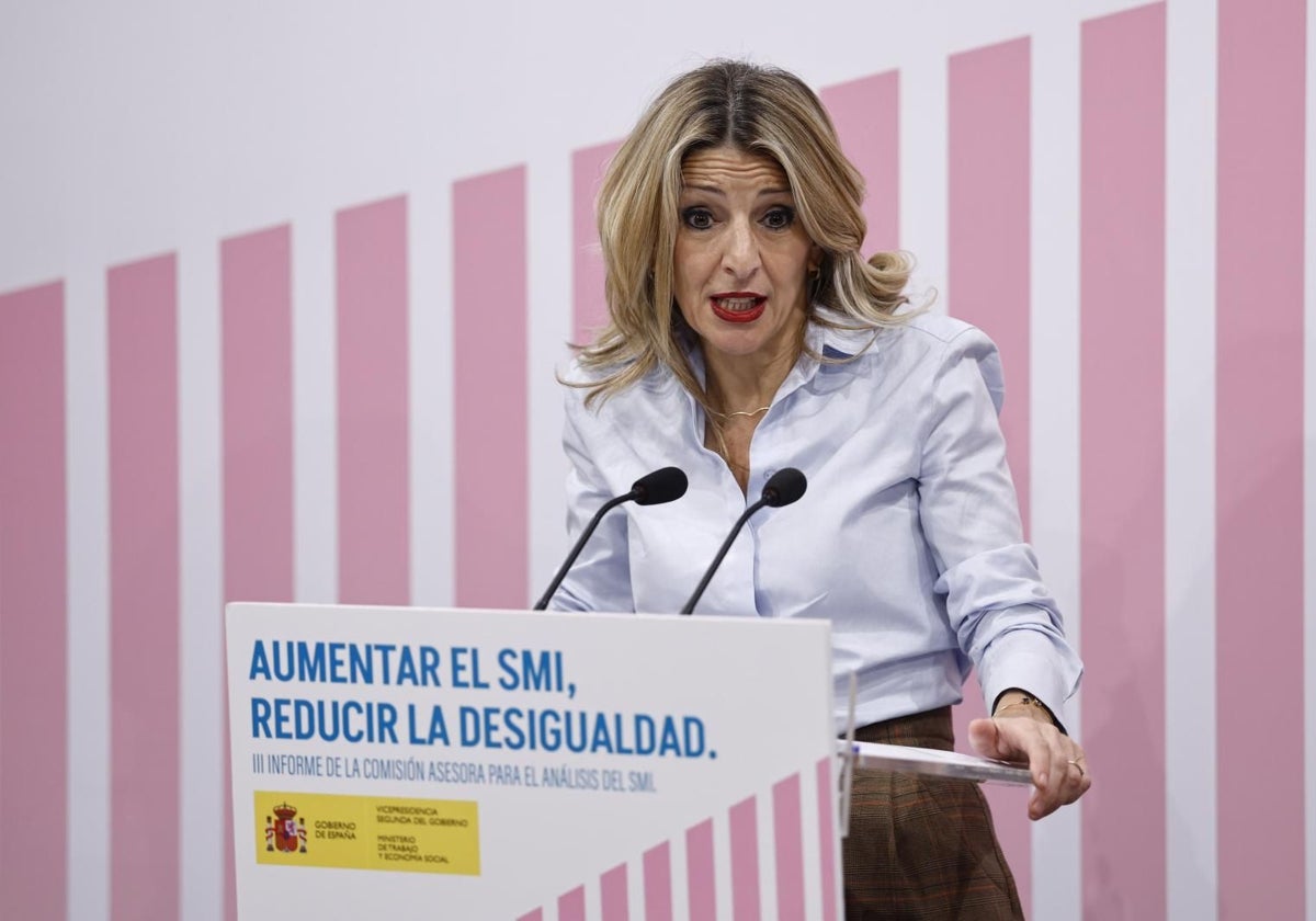 La vicepresidenta segunda y ministra de Trabajo, Yolanda Díaz.