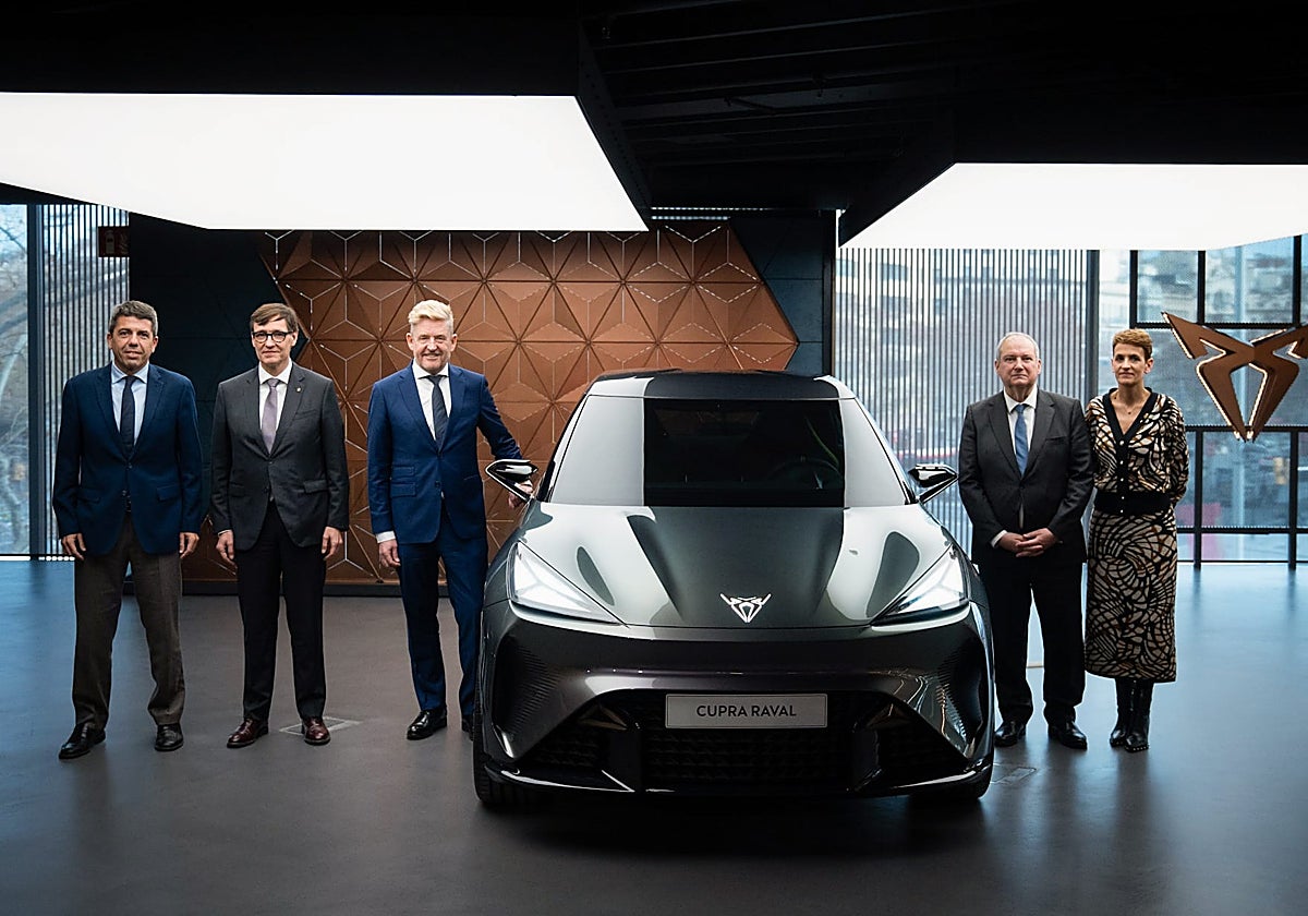 Mazón, Illa, Griffiths (Seat), Michael Hobusc (VW Navaraa) y Chivite, en Casa Seat