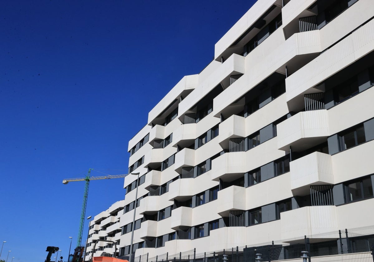 Un edificio de viviendas de obra nueva en Madrid