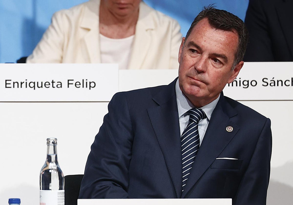 NAcho Abia, CEO de Grifols, durante la última junta de accionistas