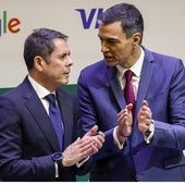 El presidente del Gobierno, Pedro Sánchez, y el de Cepyme, Gerardo Cuerva.