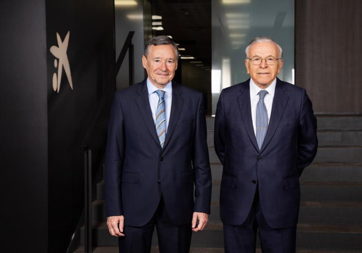 El CEO de Criteria, Ángel Simón, junto al presidente, Isidro Fainé