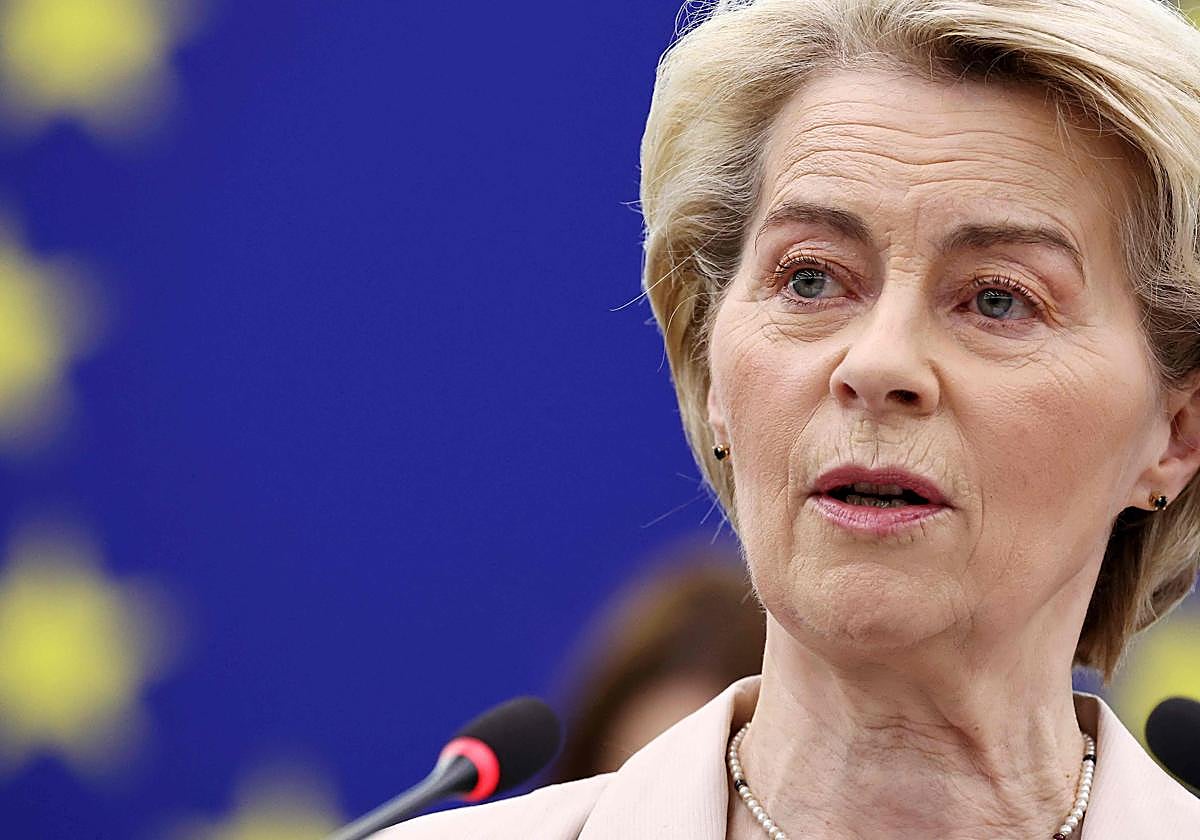 La presidenta de la Comisión Europea, Ursula Von der Leyen, responde a los aranceles anunciados por Donald Trump