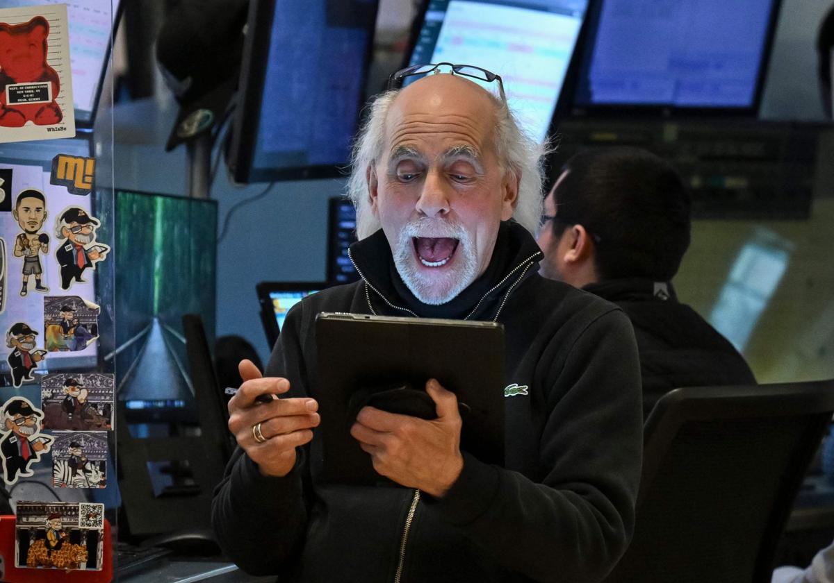 Un trader este miércoles en la Bolsa de Nueva York.